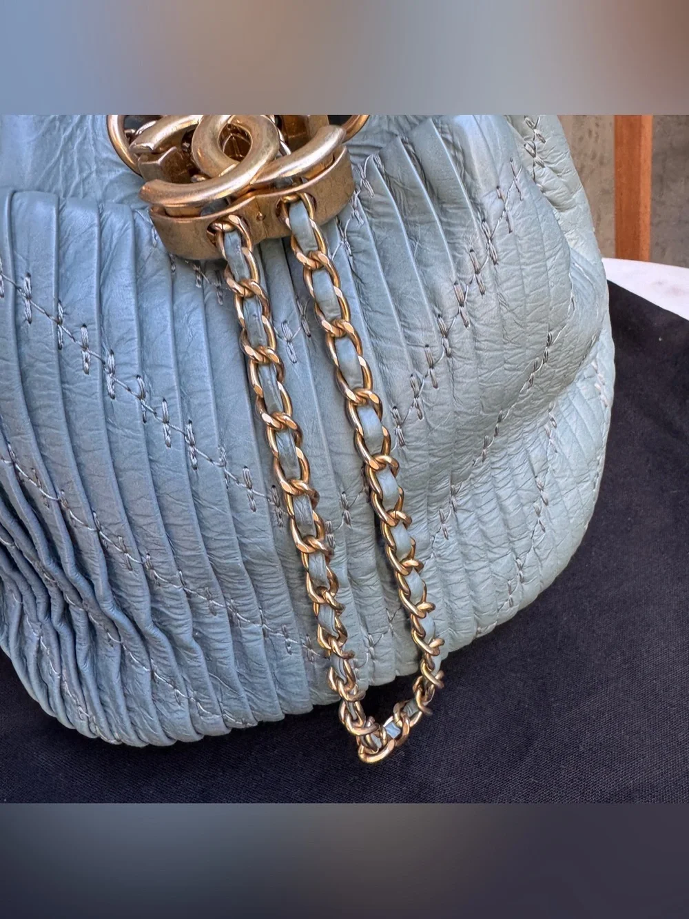 Chanel Paris-Greece Small Coco Pleats Bucket Bag